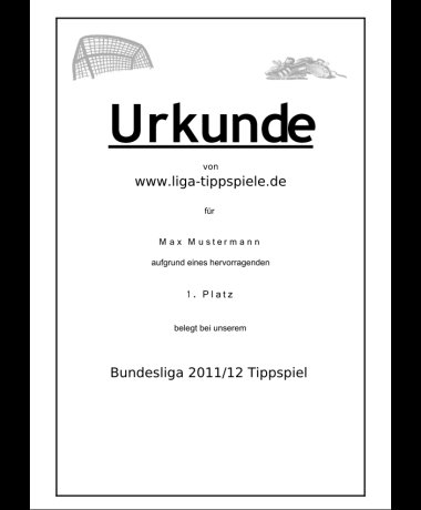 bundesliga tippspiel urkunde