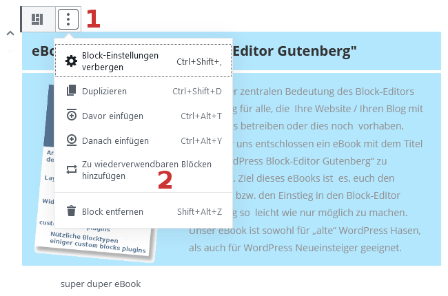 wiederverwendbarer Gutenberg-Block