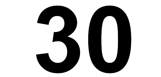 die zahl 30