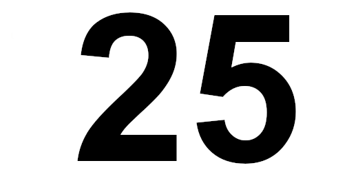 die zahl 25