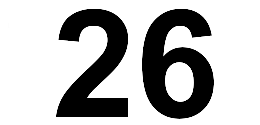 die zahl 26