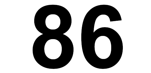 die zahl 86