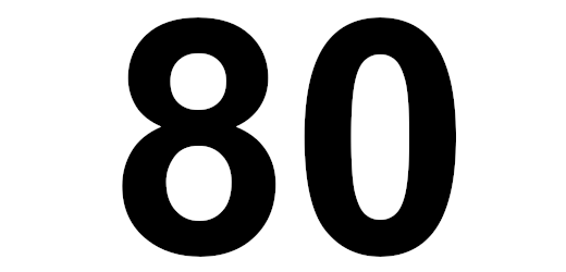 die zahl 80