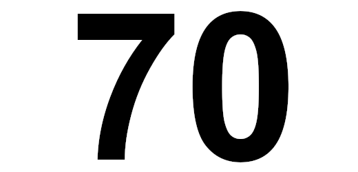 die zahl 70