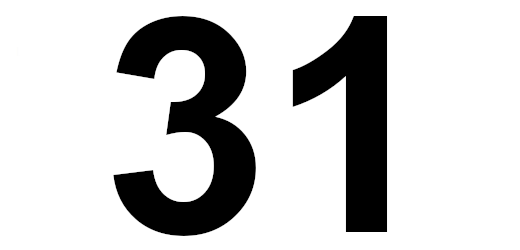 die zahl 31
