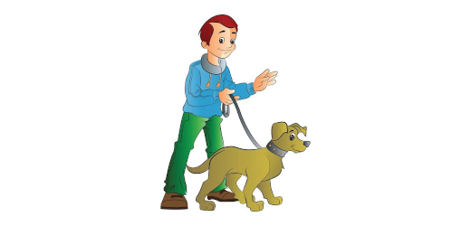 Hundebesitzer mit Hund